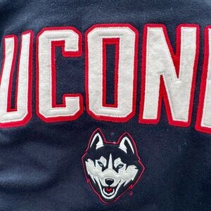 League Navy and Red UCONN women’s hoodie.